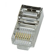 MUFA RJ-45 LOGILINK pt. cablu FTP, SFTP, Cat5e, RJ-45 (T), ecranat, plastic cu metal, 100 buc, 