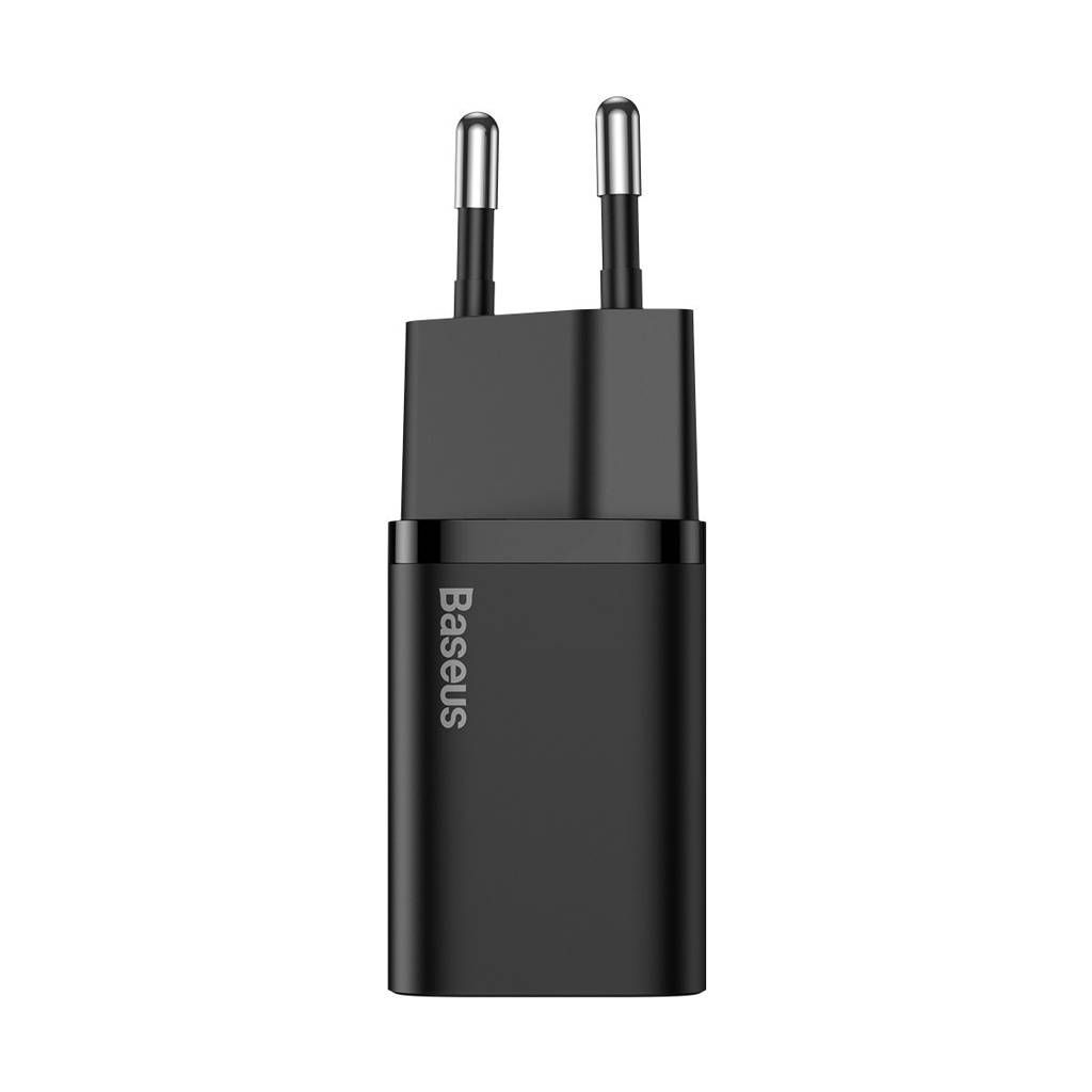 INCARCATOR retea Baseus Super Si, Quick Charge 30W, 1 x USB Type-C 5V/3A si 1 x USB 5V/3A, negru 