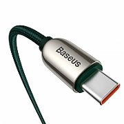 CABLU alimentare si date Baseus High Density Braided, Fast Charging Data Cable pt. smartphone, USB Type-C la Lightning Iphone PD 20W, brodat, 1m, alb 