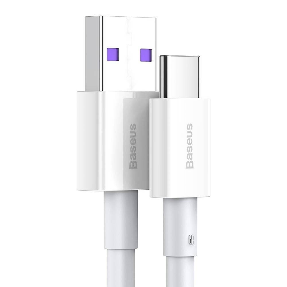 CABLU alimentare si date Baseus Superior, Fast Charging Data Cable pt. smartphone, USB la USB Type-C 66W, 1m, alb 