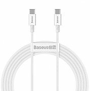 CABLU alimentare si date Baseus Superior, Fast Charging Data Cable pt. smartphone, USB Type-C la USB Type-C 100W, 2m, alb 