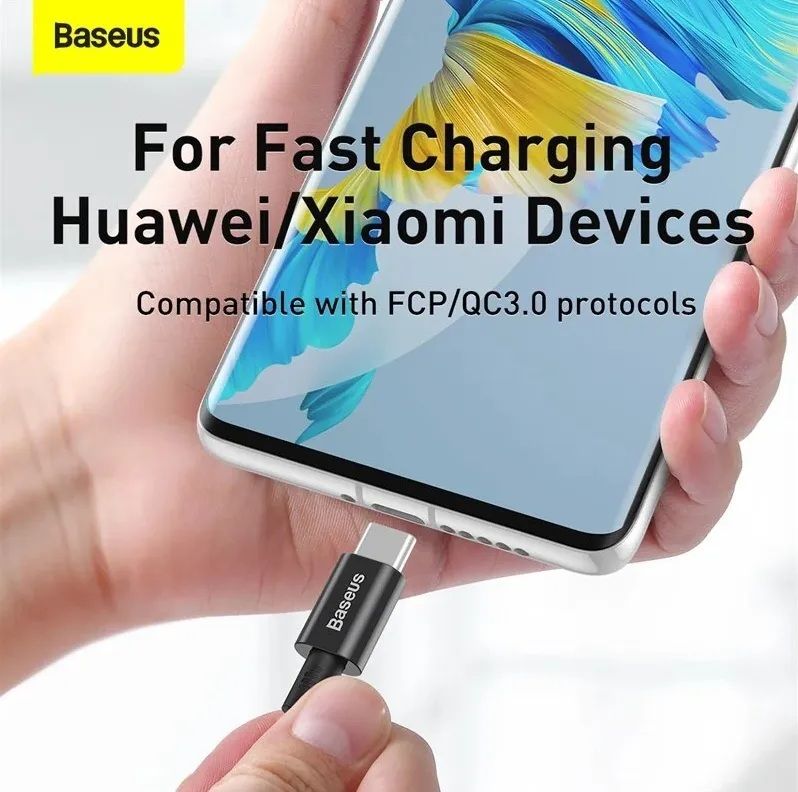 CABLU alimentare si date Baseus Superior, Fast Charging Data Cable pt. smartphone, USB Type-C la USB Type-C 100W, 2m, alb 