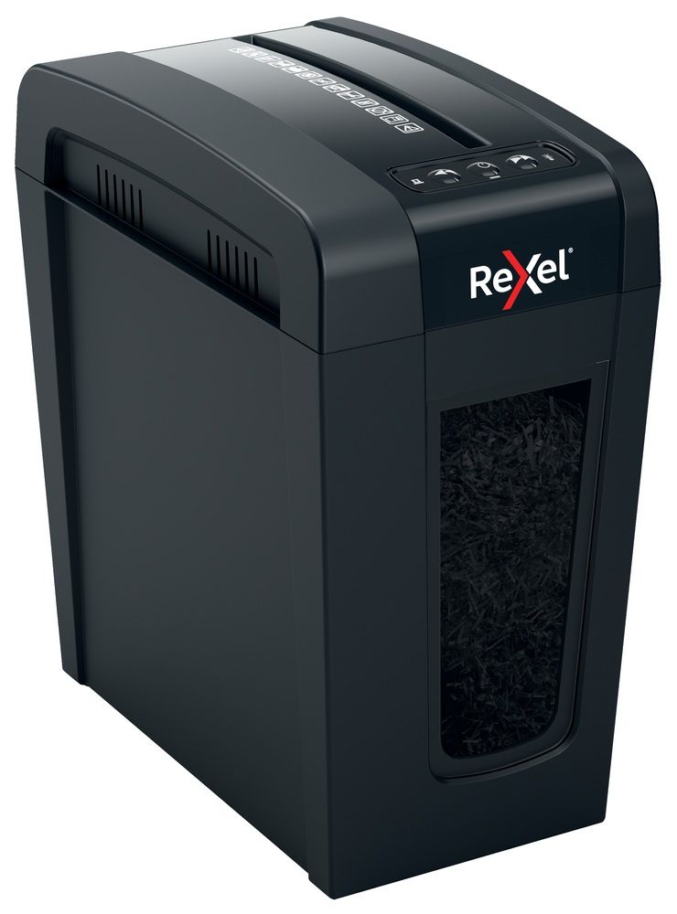 Distrugator manual documente Rexel SECURE   X8 Slim,   8 coli, P4, cross-cut (tip confeti), cos  14 litri, negru, 