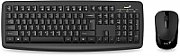 KIT wireless GENIUS, tastatura wireless 104 taste (slim) + mouse wireless 1000dpi, 3 butoane, black, 