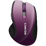 CANYON MW-01 2.4GHz wireless mouse with 6 buttons, optical tracking - blue LED, DPI 1000/1200/1600, Purple pearl glossy, 113x71x39.5mm, 0.07kg_1