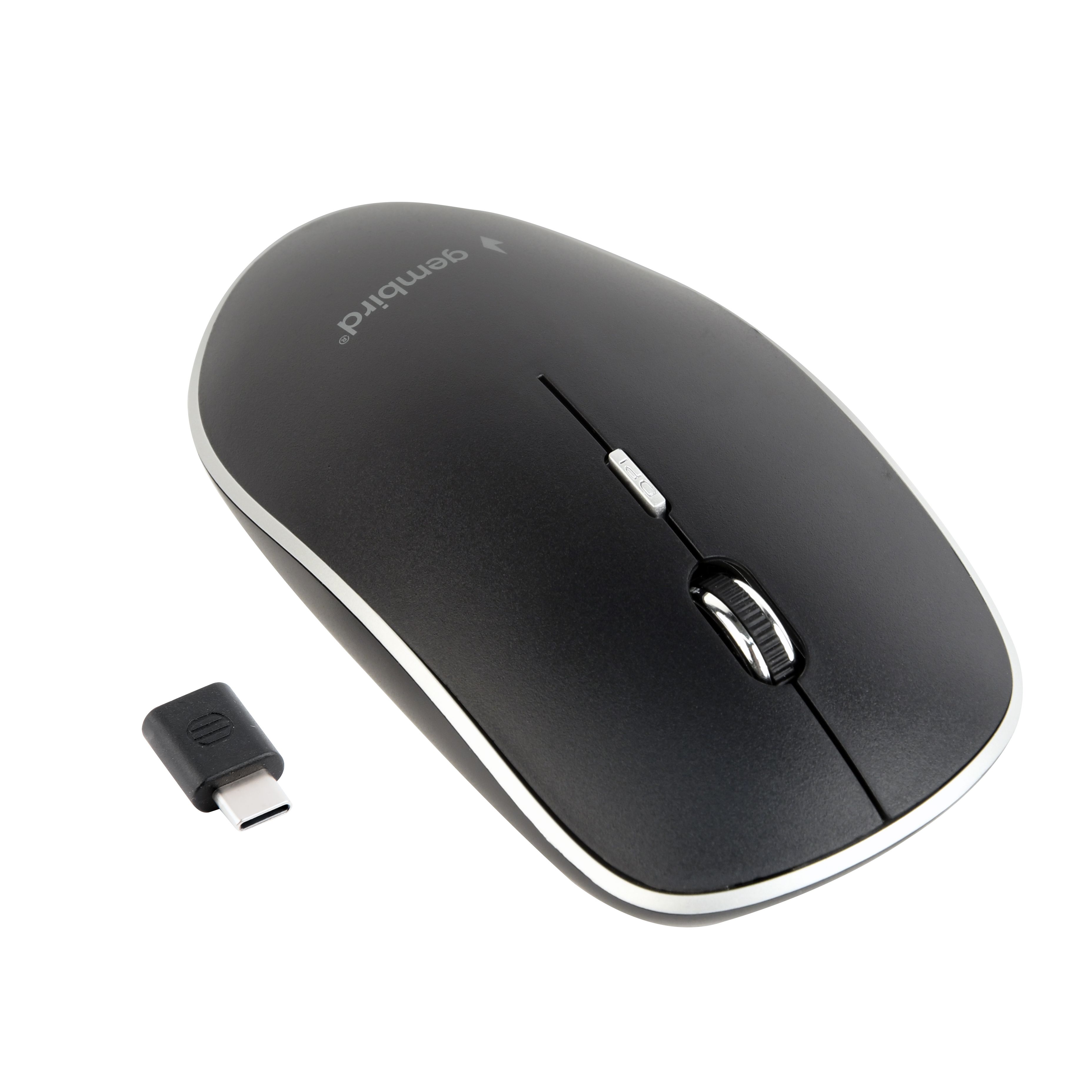 GEMBIRD MUSW-4BSC-01 Silent wireless optical mouse black Type-C receiver_2