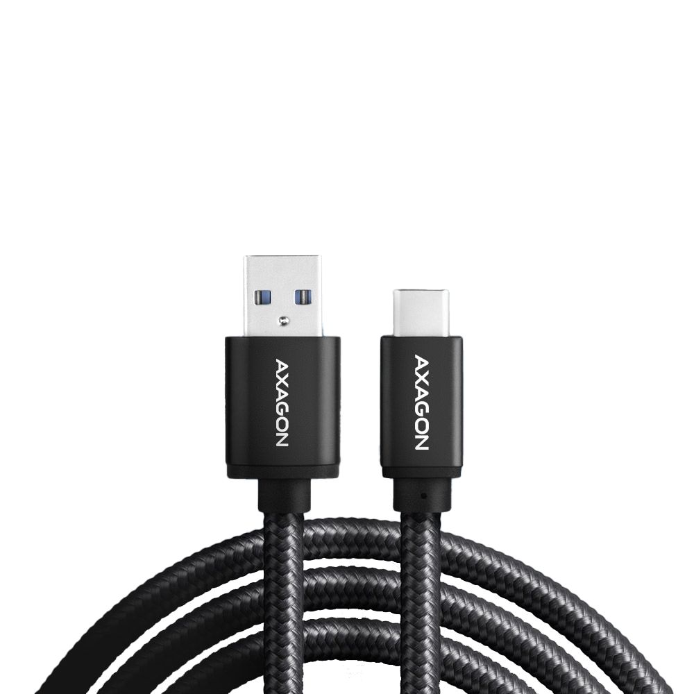 Cablu USB-C la USB-A, 2m, USB 3.2 Gen 1, 3A, impletit, negru_3