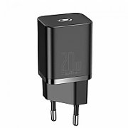 INCARCATOR retea Baseus Super Si, Quick Charge 20W, 1 x USB Type-C 5V/3A max, include cablu USB Type-C la Lightning Iphone 1m, negru 