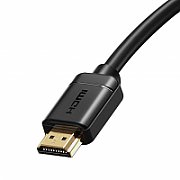 CABLU video Baseus HD Series, HDMI (T) la HDMI (T), rezolutie maxima 4K UHD (3840 x 2160) la 60 Hz, conectori auriti, 3m, negru 