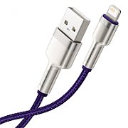 CABLU alimentare si date Baseus Cafule Metal, Fast Charging Data Cable pt. smartphone, USB la Lightning Iphone 2.4A, braided, 2m, violet 