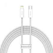 CABLU alimentare si date Baseus Dynamic, Fast Charging Data Cable pt. smartphone, USB Type-C la Lightning Iphone PD 20W, braided, 2m, alb 