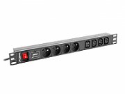 Lanberg Power strip Rack PDU (1u,10a,8x 230v,2m) pdu-04e04i-0200-iec-bk_1