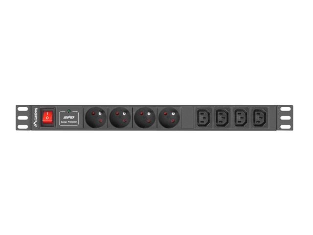 Lanberg Power strip Rack PDU (1u,10a,8x 230v,2m) pdu-04e04i-0200-iec-bk_2