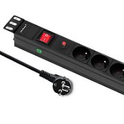 Qoltec 53995 Overvoltage power strip for RACK 19