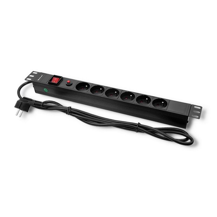 Qoltec 53995 Overvoltage power strip for RACK 19