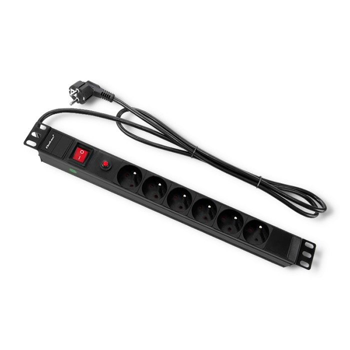 Qoltec 53995 Overvoltage power strip for RACK 19