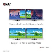 CLUB 3D Multistream Transport (MST) Hub DisplayPort™1.4 to DisplayPort™1.4 Dual Monitor 4K60Hz M/F_6