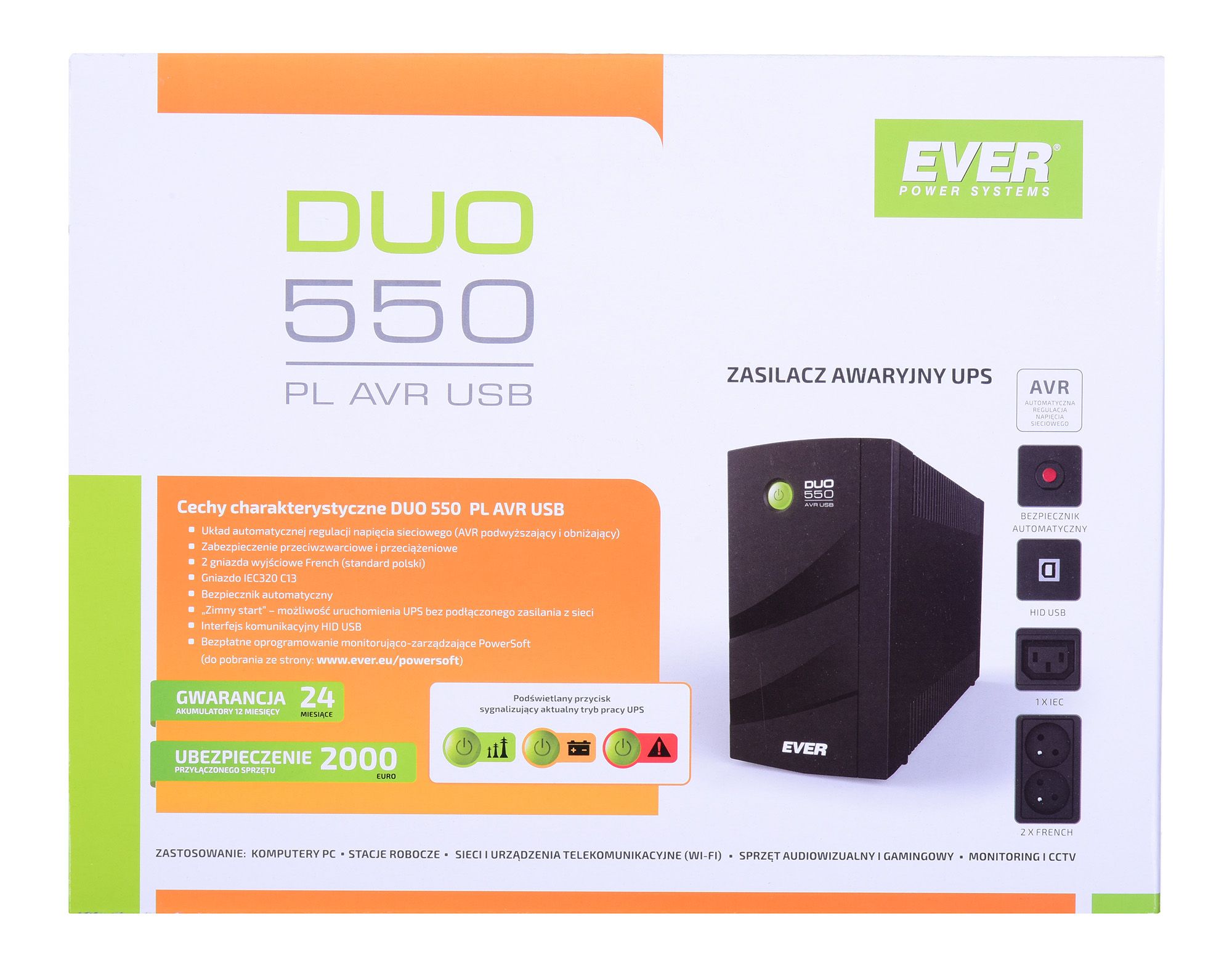 UPS EVER DUO 550 PL AVR USB_5