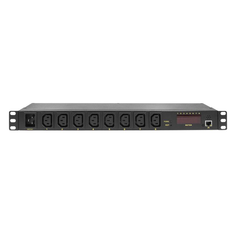 PDU LOGILINK 1U pt. rack 19 inch, 8 prize Schuko, intrare Schuko, max 16 A, on/off, 2 m, 