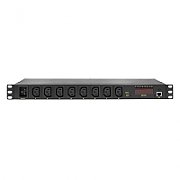 PDU LOGILINK 1U pt. rack 19 inch, 8 prize Schuko, intrare Schuko, max 16 A, on/off, 2 m, 