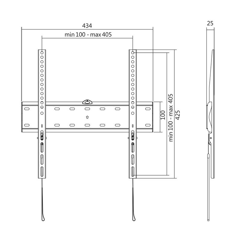 SUPORT de perete LOGILINK, pt 1 TV/monitor plat, diag. max 55 inch, inclinare, max 35 Kg, 