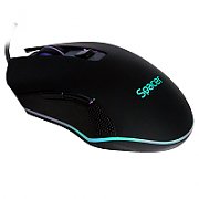 MOUSE Spacer - gaming, gaming, cu fir, USB, optic, 12.000 dpi, butoane/scroll 6/1, iluminare RGB, negru, 