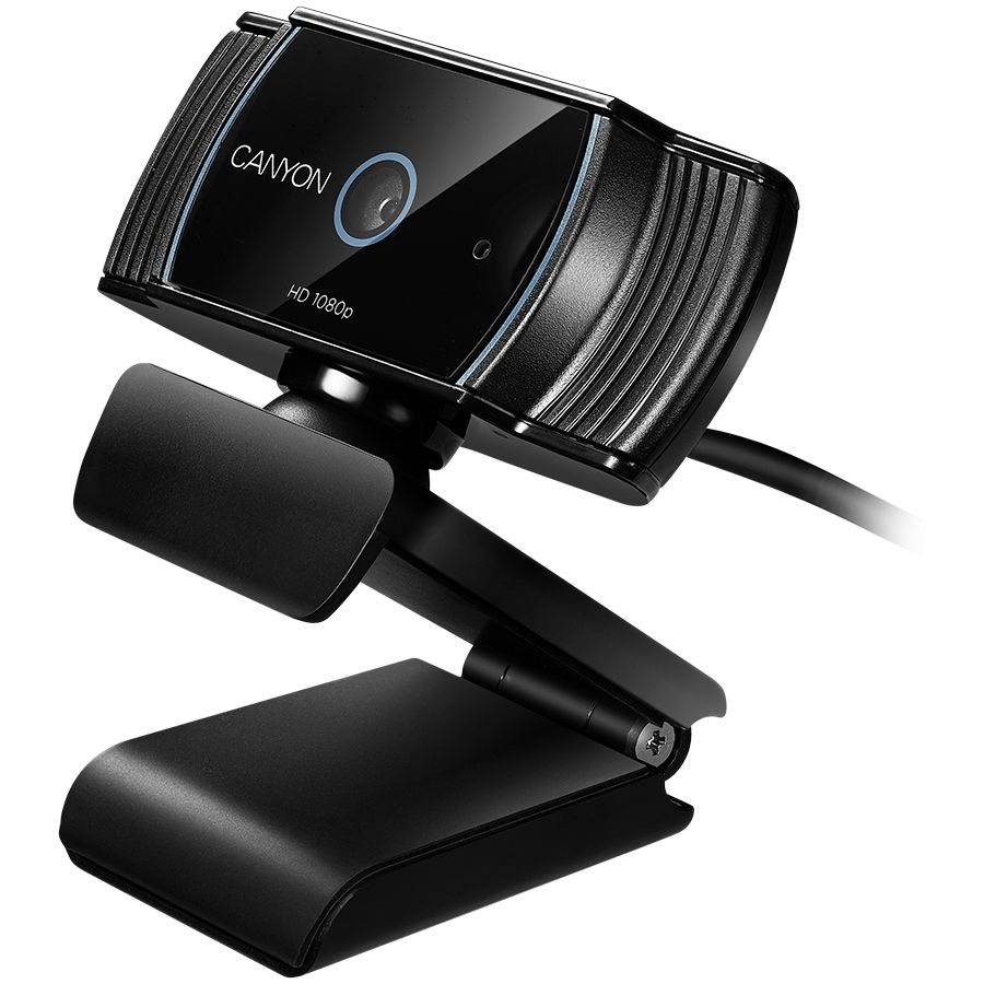 CANYON C5 1080P full HD 2.0Mega auto focus webcam with USB2.0 connector, 360 degree rotary view scope, built in MIC, IC Sunplus2281, Sensor OV2735, viewing angle 65°, cable length 2.0m, Black, 76.3x49.8x54mm, 0.106kg_2