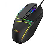 MOUSE Spacer - gaming, gaming, cu fir, USB, optic, 12.000 dpi, butoane/scroll 7/1, iluminare RGB, negru, 