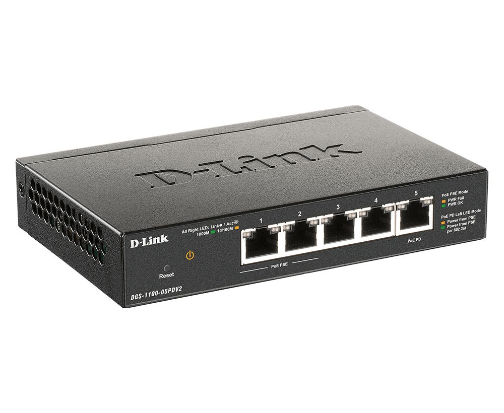 Switch D-Link DGS-1100-05PDV2, 5 port, 10/100/1000 Mbps_3