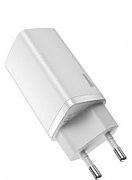 INCARCATOR retea Baseus GaN2 Lite, Quick Charge 65W, 1 x USB 5V/3A, 1 x USB Type-C 5V/3A, alb 