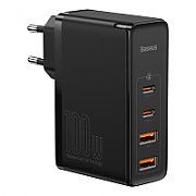 INCARCATOR retea Baseus GaN2 Pro, Quick Charge 3.0 100W, 2 x USB Type-C 5V/3A max, 2 x USB 5V/3A max, negru 