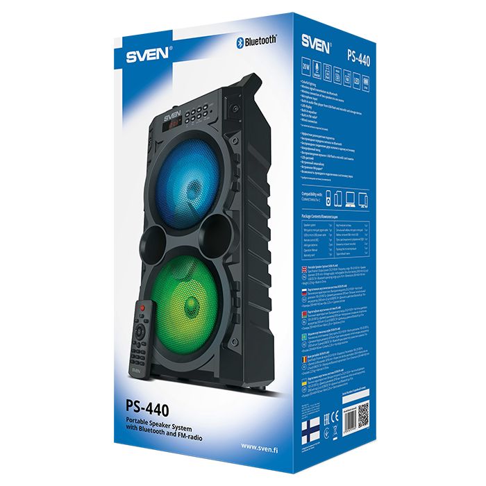 SVEN PS-440 20W portable BT speaker Black_10