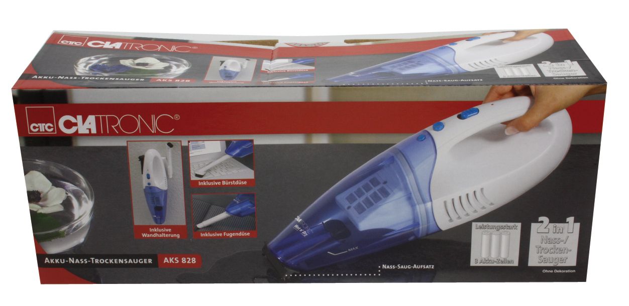 Clatronic AKS 828 handheld vacuum Bagless Blue,White_3