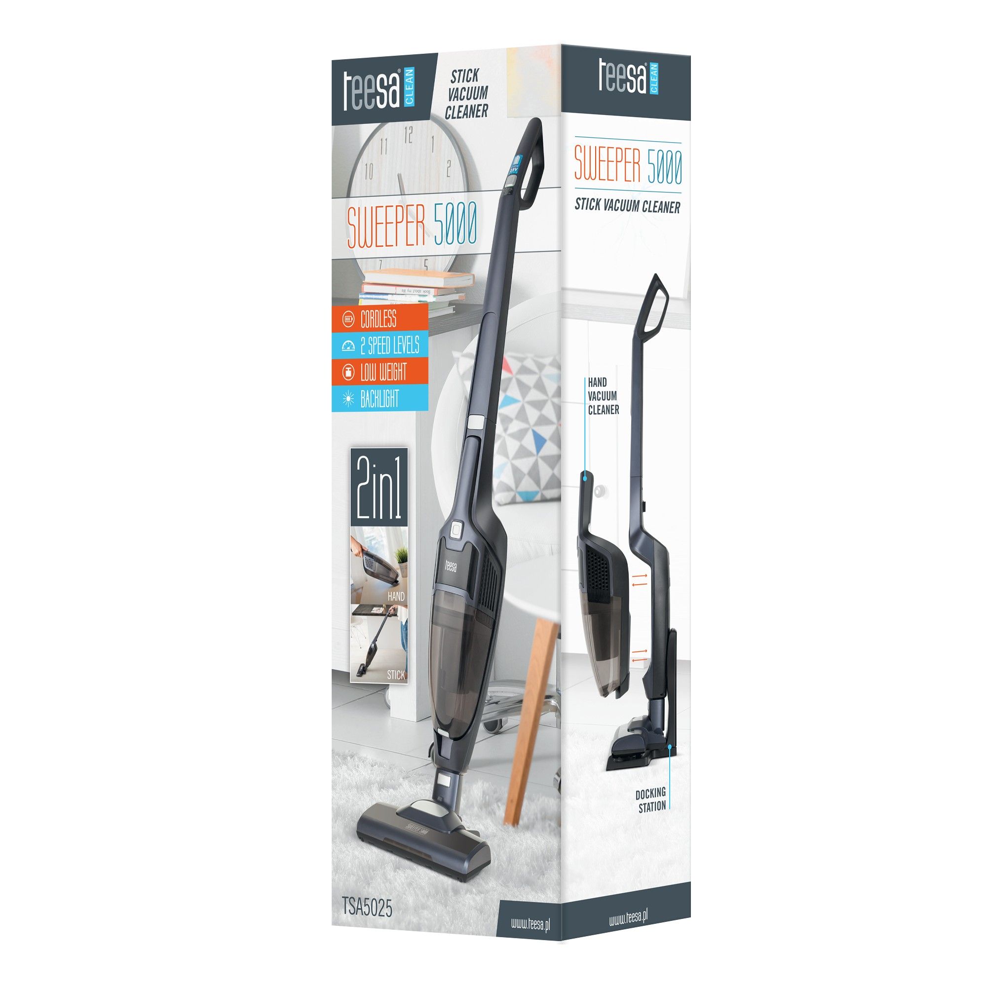 Teesa Sweeper 5000 2in1 Rechargeable Vacuum Cleaner_4