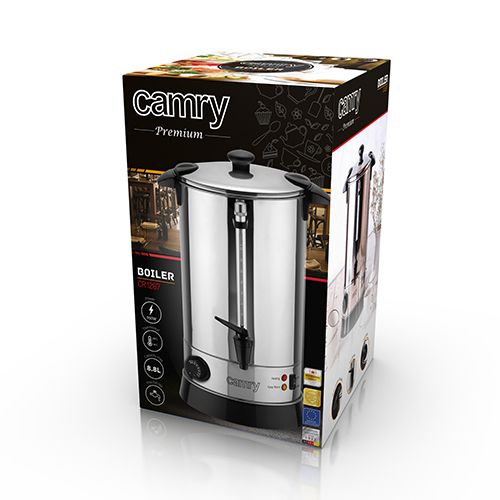 Camry CR 1267 electric kettle 8.8 L 980 W Black, Stainless steel_4