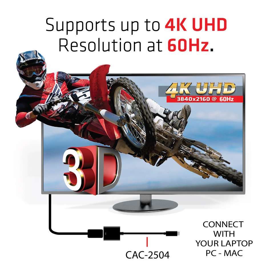 CLUB3D USB 3.1 Type C to HDMI 2.0 UHD 4K 60Hz Active Adapter_4