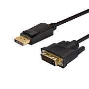 Savio CL-106 video cable adapter 1.8 m DisplayPort DVI Black_1