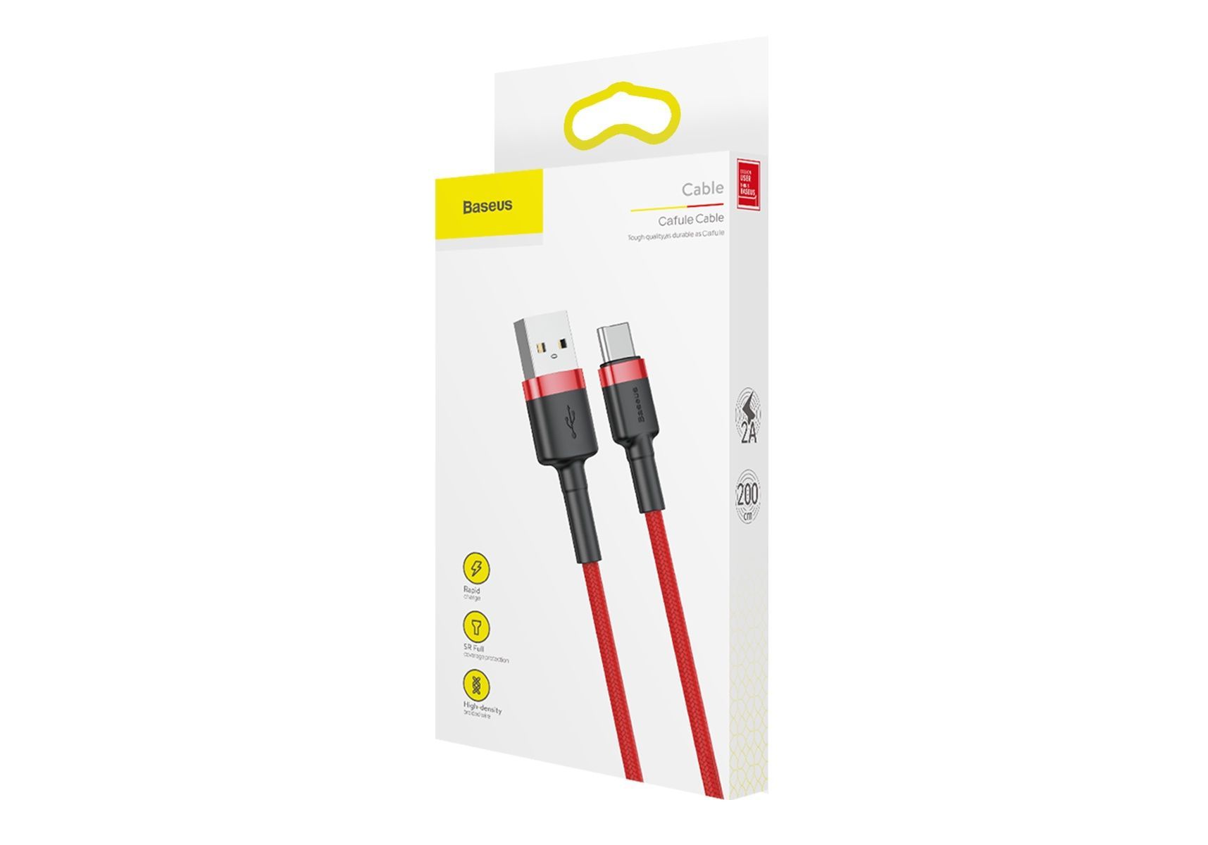 Baseus Cafule USB cable 2 m USB 2.0 USB A USB C Red_6