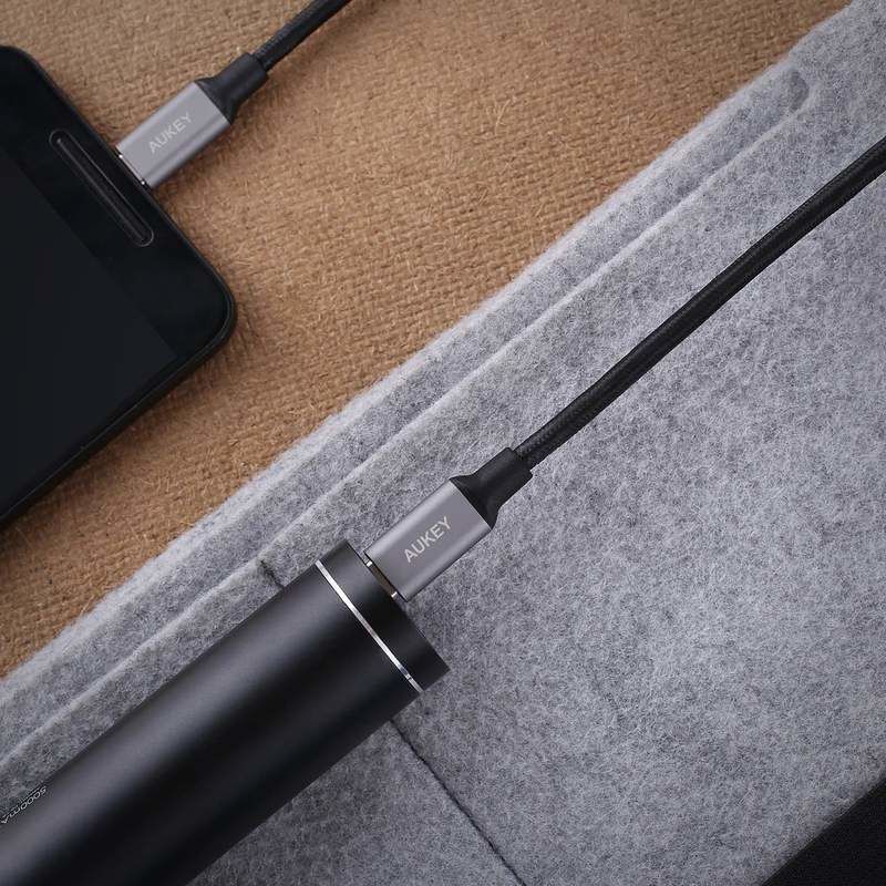 AUKEY CB-CD5 USB cable 1 m USB 2.0 USB C Black, Grey_3