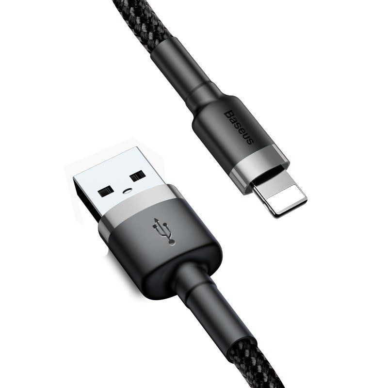 Cable Lightning USB Baseus Cafule 1.5A 2m (gray and black)_2