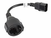 Lanberg CA-C14E-10CC-0018-BK power cable Black 0.18 m C14 coupler_1