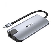 UNITEK uHUB P5+ USB 2.0 Type-C 10000 Mbit/s Black, Grey_1