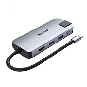 UNITEK uHUB P5+ USB 2.0 Type-C 10000 Mbit/s Black, Grey_2