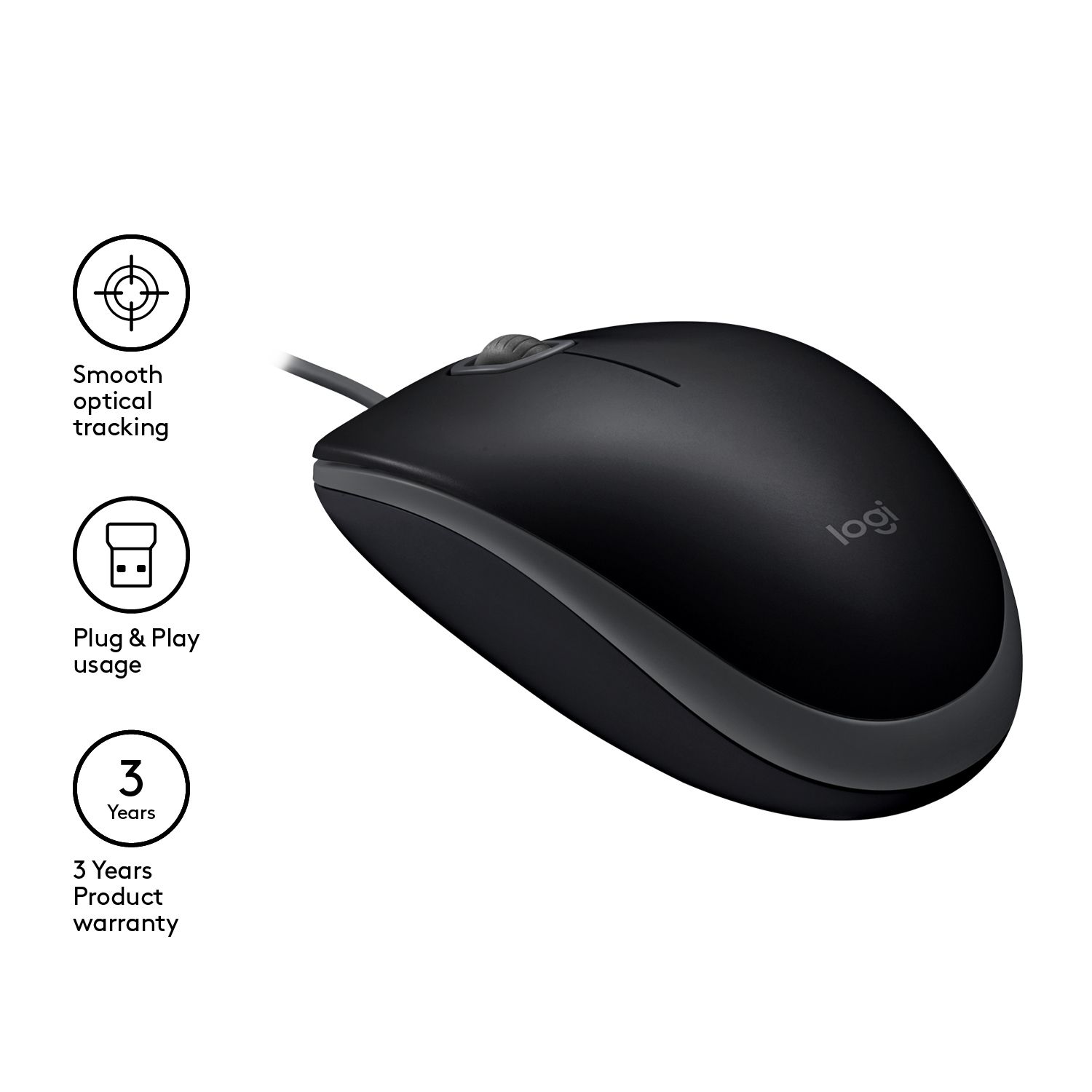 Logitech B110 Silent mouse Ambidextrous USB Type-A Optical 1000 DPI_7