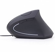 MOUSE GEMBIRD, PC sau NB, cu fir, USB, optic, 3200 dpi, butoane/scroll 6/1, ergonomic, cablu 1.35m, negru, 