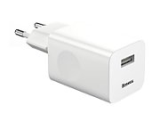 INCARCATOR RETEA Baseus, Quick Charge 3.0 24W, 1 x USB Output 3.6V-8V/3A, alb 