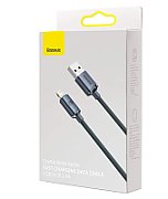 CABLU alimentare si date Baseus Crystal Shine, Fast Charging Data Cable pt. smartphone, USB la Lightning Iphone 2.4A, 2m, negru 