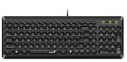 TASTATURA GENIUS USB, multimedia, 104 taste + 12 taste multimedia (chocolate style), black, 