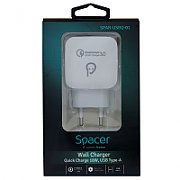 INCARCATOR wireless SPACER 2 in 1 cu suport inclus, compatibil prindere magnetica Iphone, Quick Charge 15W Qi, conector Type-C, negru 