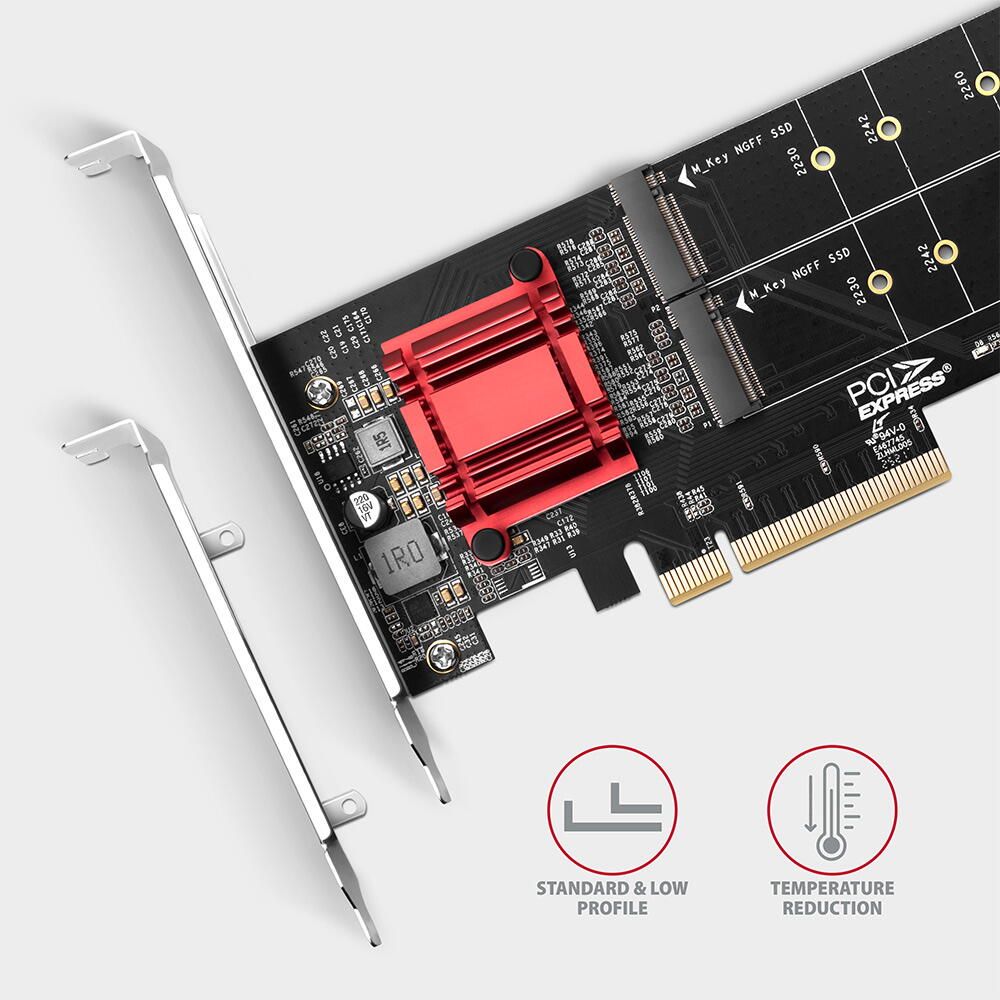 Controller PCEM2-ND PCIE 3.0 8X,  2X NVME M.2_4